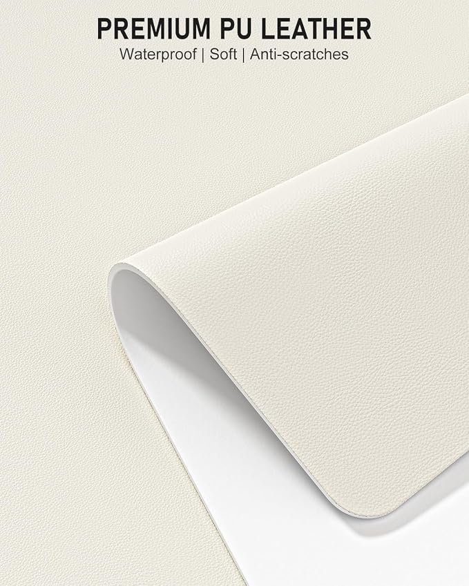 Desk Pad, 23.6" x 13.8" PU Leather Non-Slip Desk Mat Large Mouse Pad - Image 3