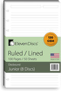 Eleven Discs Discbound Paper, Junior Size Ruled Sheets by ElevenDiscs