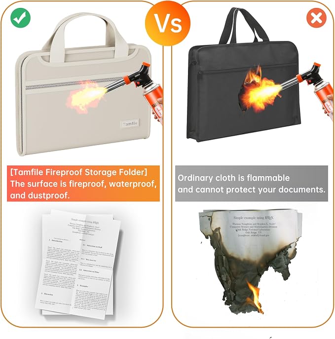 Tamfile Fireproof Accordion File Organizer - Image 5