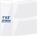 Outus 200 Pack 1.2 x 3.35 Inch Self Adhesive Label Pockets Bulk Plastic Labels by Outus