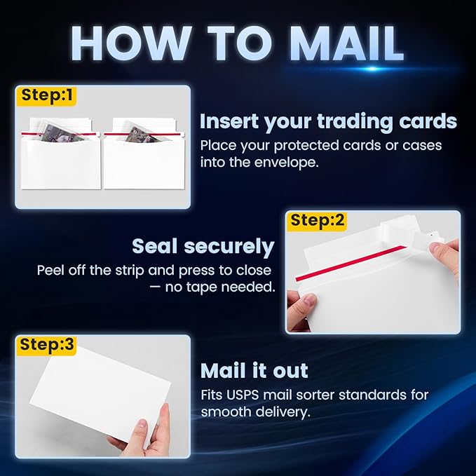 500 Pack Mailer Trading Card Envelopes，7" x 4.35" Trading Card Mailers - Image 7