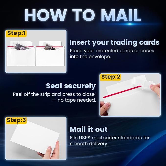 50 Pack Mailer Trading Card Envelopes，7" x 4.35" Trading Card Mailers - Image 7