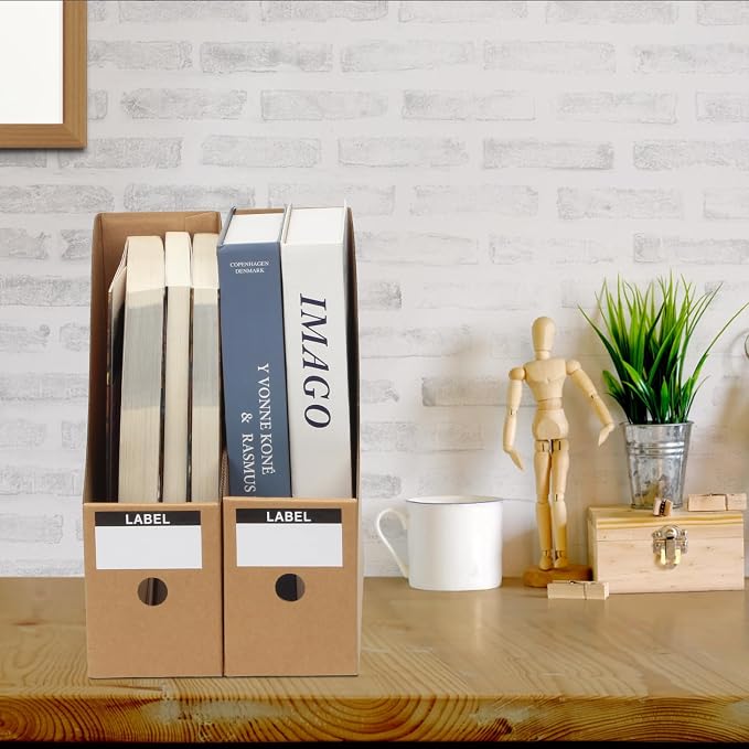 12 Pcs Cardboard Magazine File Holder Boxes - Image 3