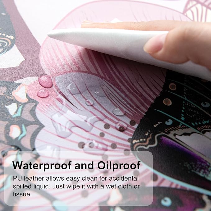 QIYI Large Mouse Pad, PU Leather Desk Blotter Protector, Waterproof Computer - Image 4