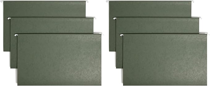 Smead Hanging File Folder with Tab, 1/3-Cut Adjustable Tab, Legal Size by SMEAD