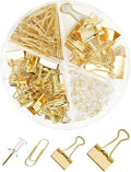 Paper Binder and Clips Set, Metal Assorted Sized Binders by CREECHWA