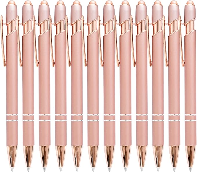PASISIBICK 12 Pieces Rose Gold Ballpoint Pen by PASISIBICK