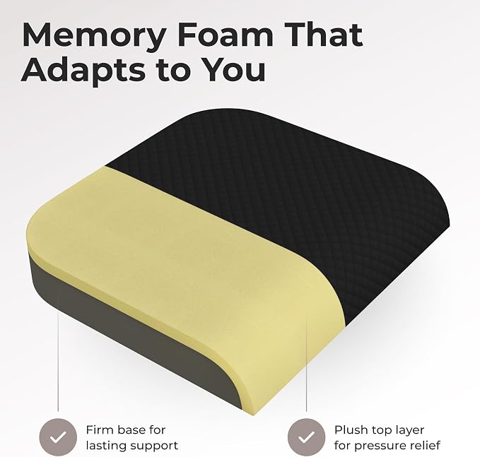 Kölbs Extra Large Seat Cushion Stylish Plush Velvet Cover XL Memory Foam - Image 4