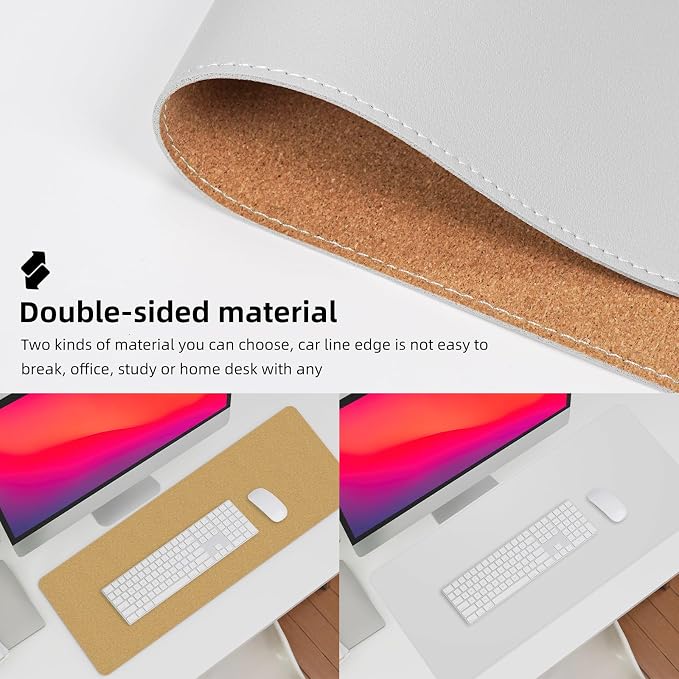 AFIING Leather Desk Pad Protector, Large Desk Mat - Image 5