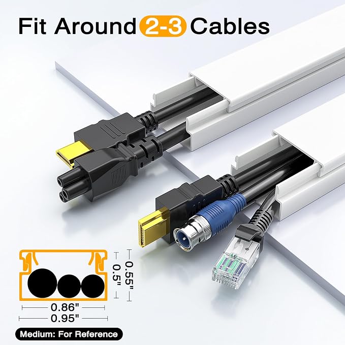 Delamu Cord Hider, 56.7in Cord Covers - Image 2