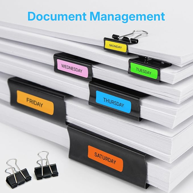 OWLKELA 200 Pcs Black Binder Clips, Paper Clamps, Paper Binder Clip, Metal - Image 4
