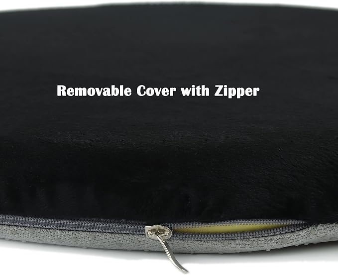 Sigmat Memory Foam Seat Cushion Anti-Slip Soft Round Chair Pad 16 Inch Velvet - Image 5