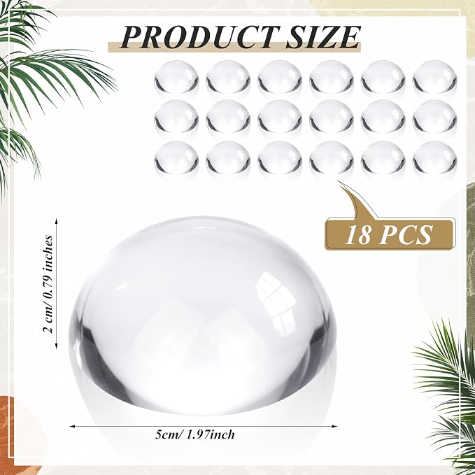 Briwooody Crystal Dome Magnifier Paperweights Glass Paperweight Reading - Image 2