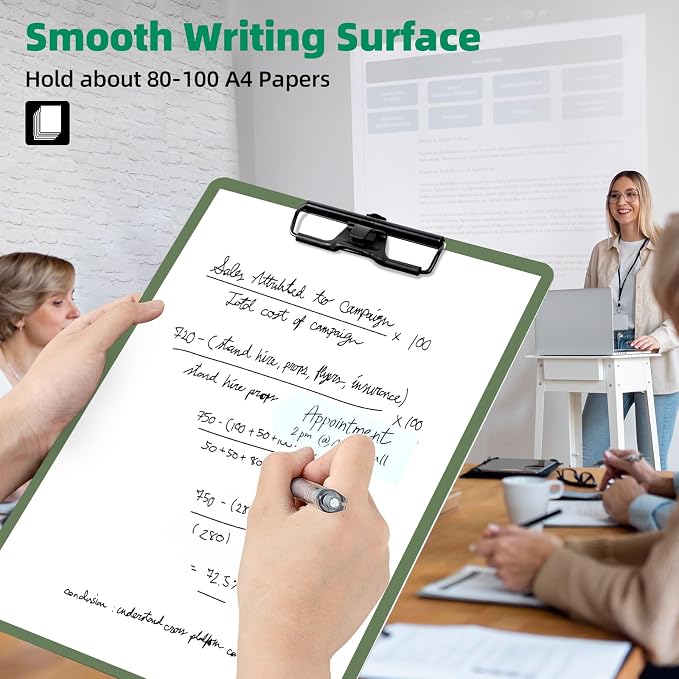FRETONBA Clipboard with Pen Holder, 6 Pack Plastic Clipboard with Low Profile - Image 4