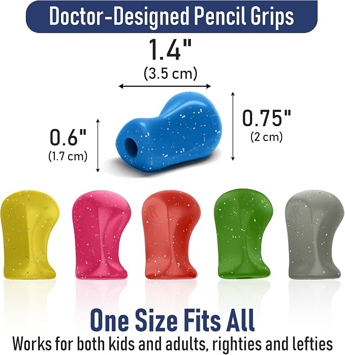 The Pencil Grip Glitter Pencil Grippers 6 Pcs, Pencil Grips - Image 7