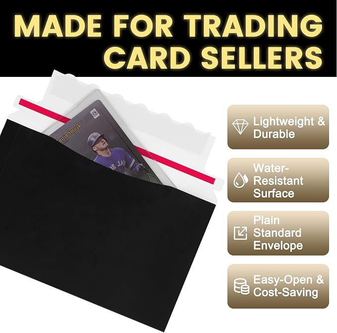 500 Pack Mailer Trading Card Envelopes，7" x 4.35" Trading Card Mailers - Image 3