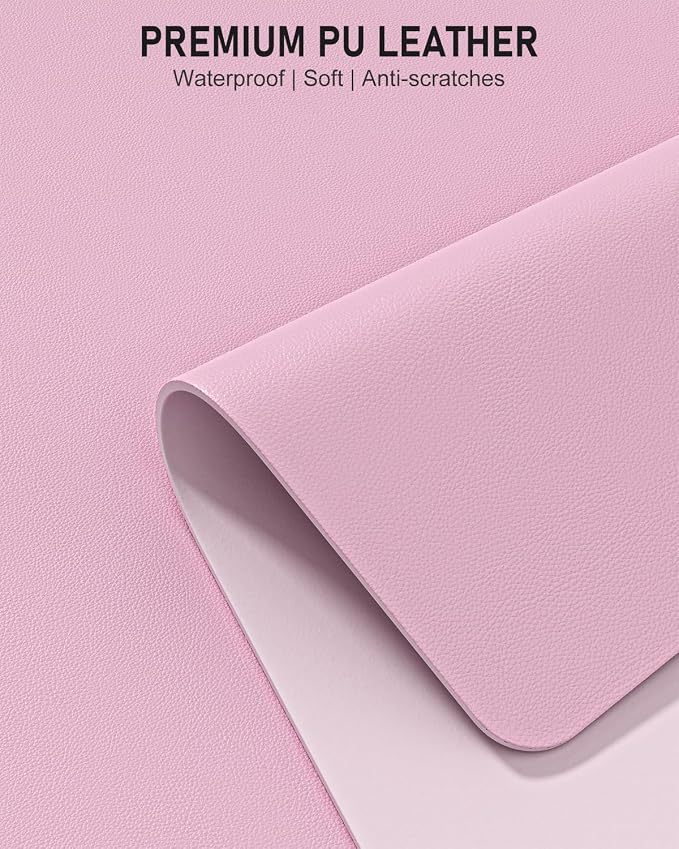 Desk Pad, 23.6" x 13.8" PU Leather Non-Slip Desk Mat Large Mouse Pad - Image 3