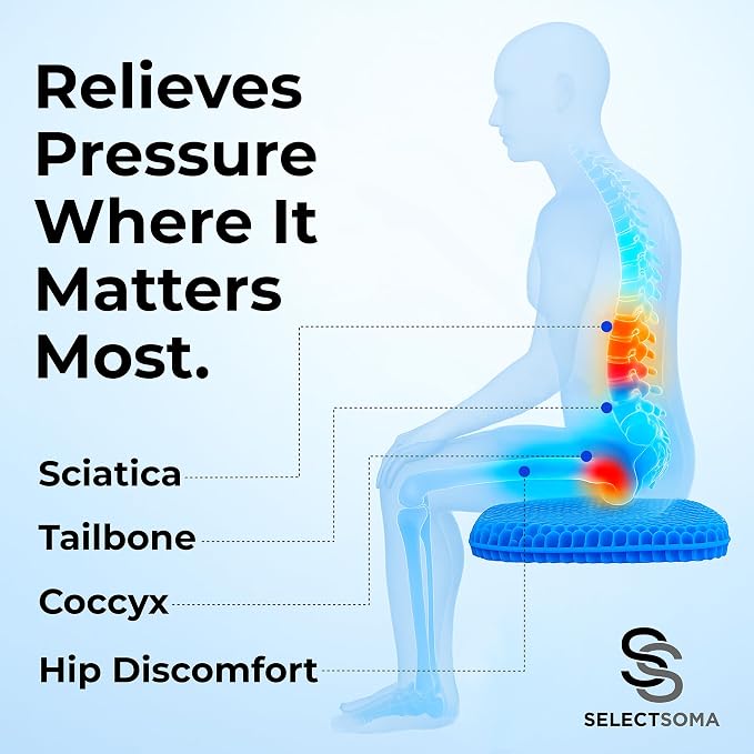 SelectSoma Double-Thick Gel Seat Cushion - Image 4