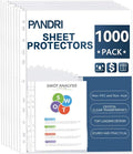 Sheet Protectors, PANDRI 1000 Pack Clear Heavy Duty Plastic Page Protectors by PANDRI