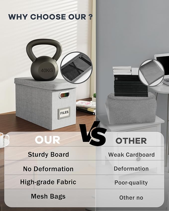 Oterri Hanging Filing File Box - Image 3