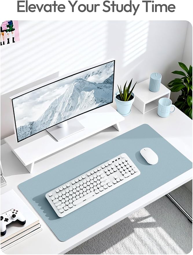 YSAGi Leather Desk Protector, Office Mat, Large Mouse Mat, Non-Slip PU Leather - Image 6