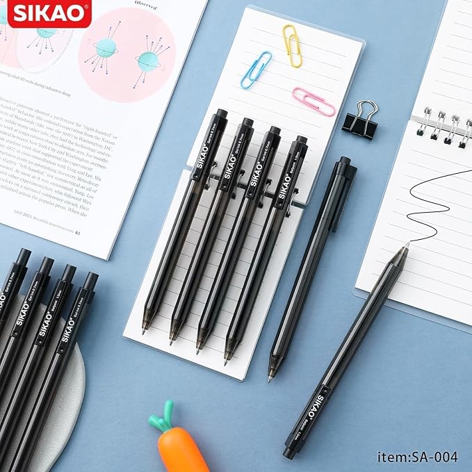 Black Gel Pens Bulk, 60 Pack Retractable Black Gel Ink Pens | 0.7mm Fine Point - Image 7