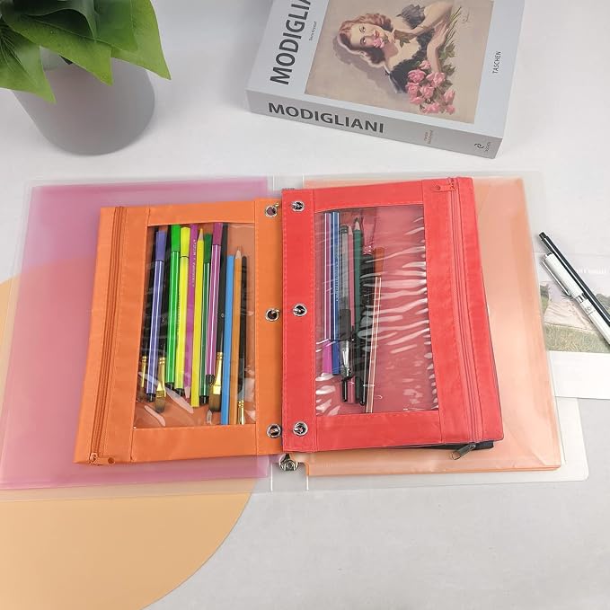 YoeeJob Pencil Pouch for 3 Ring Binder，Zipper Pencil Pouches Bulk，Pencil Case - Image 4