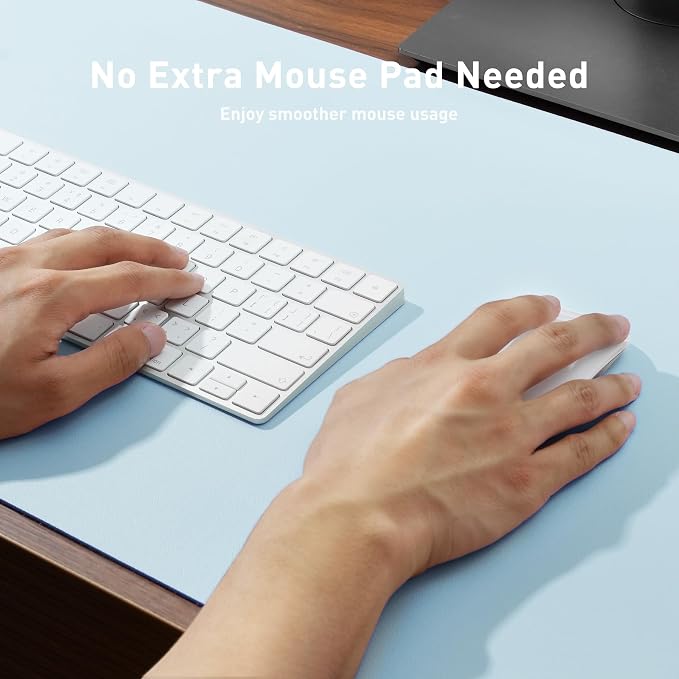 Aothia Leather Desk Pad Protector, Mouse Pad, Office Desk Mat, Non-Slip PU - Image 4