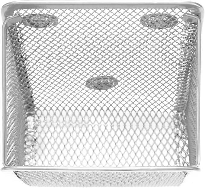 Magnetic Pencil Holder, Mesh Stainless Steel Pen Basket, Metal Writing Utensil - Image 6
