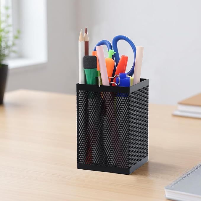 Comix Mesh Pen Holder Desk, Wire Pencil Holder - Image 5