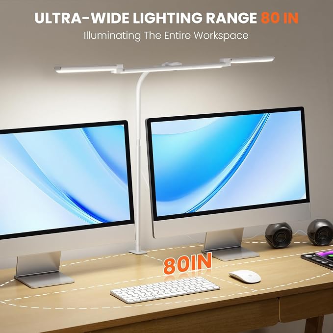 LED Desk Lamp for Office Home, Adjustable 3 Head Computer Monitor Light - Image 7