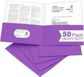 Zzrywuty 50 Packs Purple Paper Folders by Zzrywuty