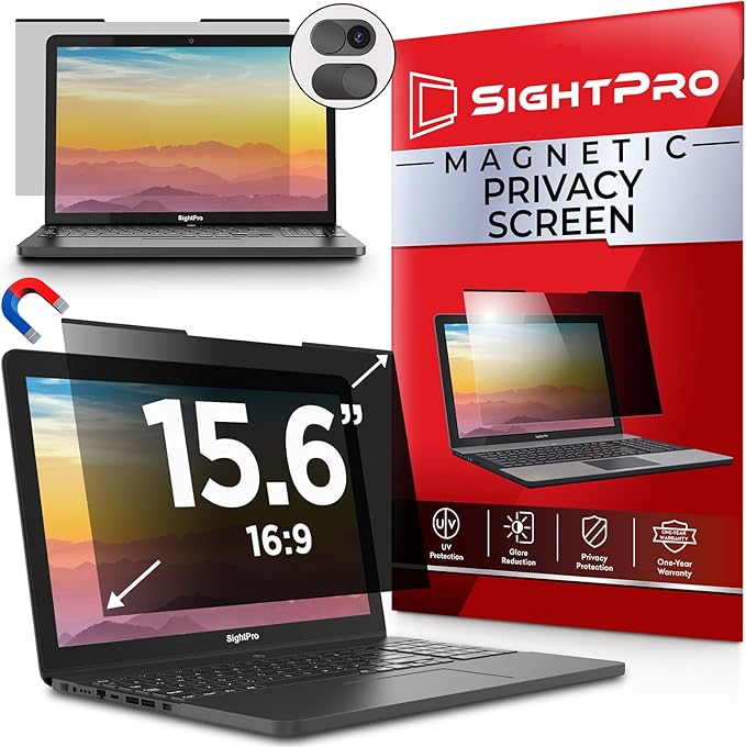 SightPro Magnetic Laptop Privacy Screen 15.6 Inch 16:9 by SightPro