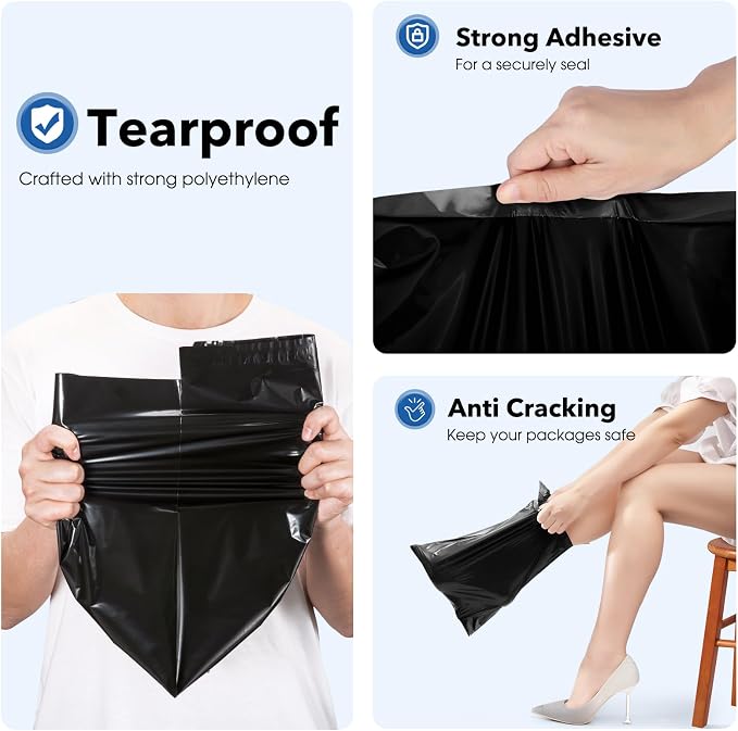 Fuxury 1200pcs 10 x13 inch Poly Mailers, Waterproof Shipping Bags - Image 4