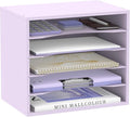 SUPEASY Wood Desk Organizer, 5 Tier Paper File Organizer by SUPEASY