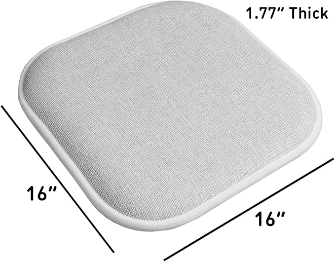 Sweet Home Collection Chair Cushion Memory Foam Pads Honeycomb Pattern Slip Non - Image 4
