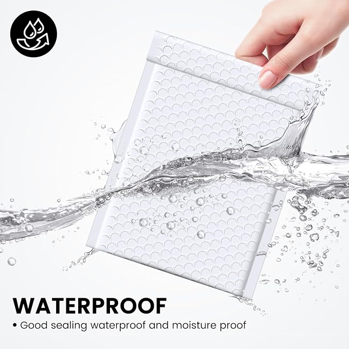 Fuxury Bubble Mailers 6x10" White Padded Envelopes 9600 Pack Bulk Strong - Image 6