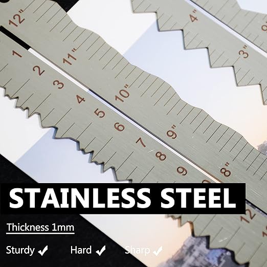 Stainless Steel Metal Paper Tearing Ruler Craft Ruler - Image 5