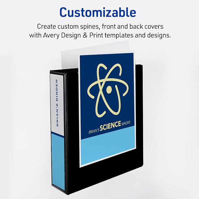Avery Heavy-Duty View 3 Ring Binder, 2 Inch One Touch Slant Rings, 530-Sheet - Image 5