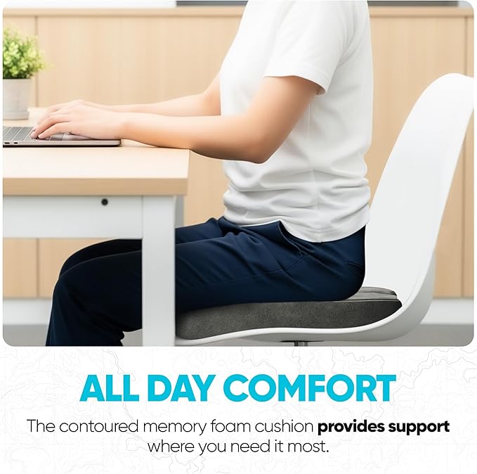 FORTEM Seat Cushion, Office Chair Cushion, Memory Foam Car Seat Cushions - Image 4