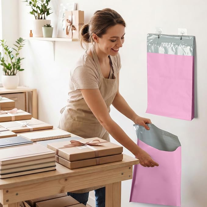 Fuxury Poly Mailers 12x15.5" 300PC Pink Shipping Bags - Image 6