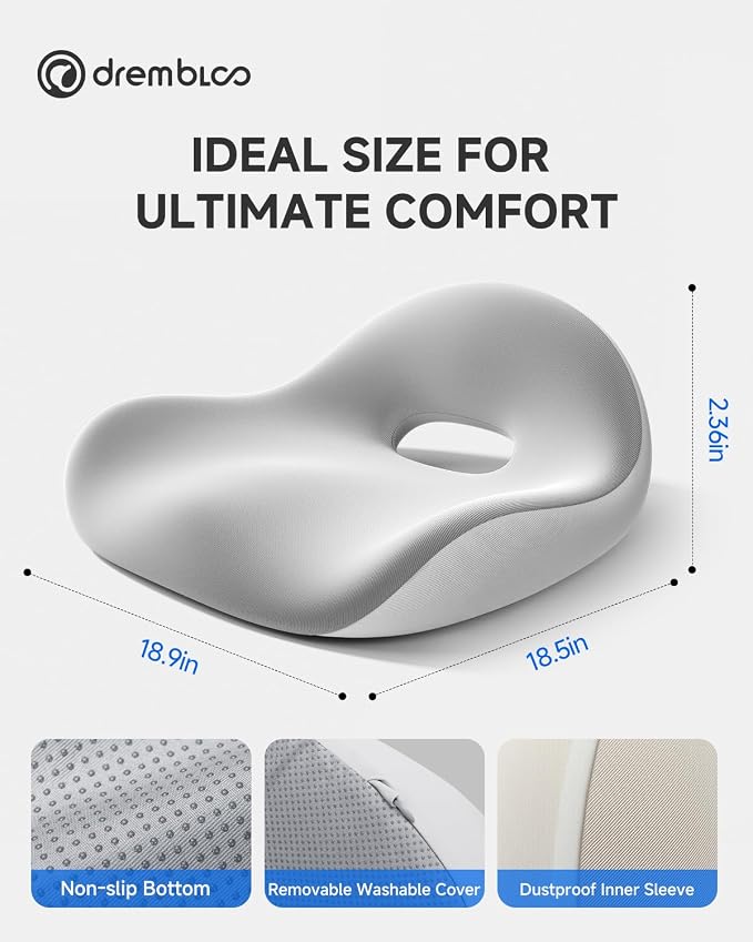 Extra Large Seat Cushion, Premium Memory Foam Office Chair Cushions - Image 5