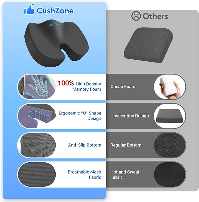 XXL Seat Cushion Office Car Seat Cushion, Memory Foam Cushion - Image 3