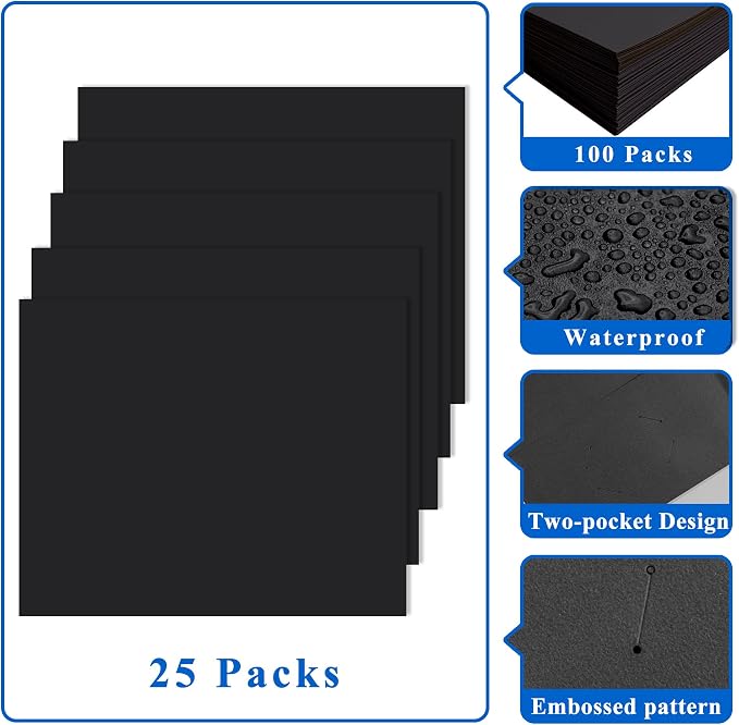 Zzrywuty File folders with Pockets, 100 Pack Paper Folders with Card Slot - Image 6