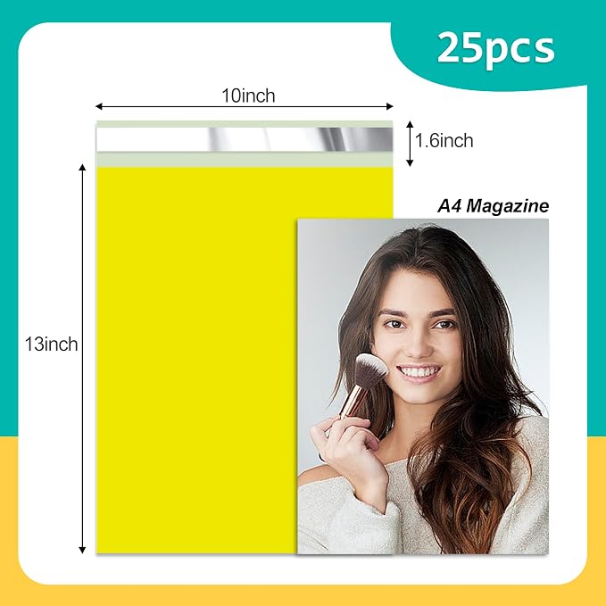 Poly Mailers 10x13 Inch 25 Pcs, Tear Resistant and Waterproof Mailing Envelopes - Image 2