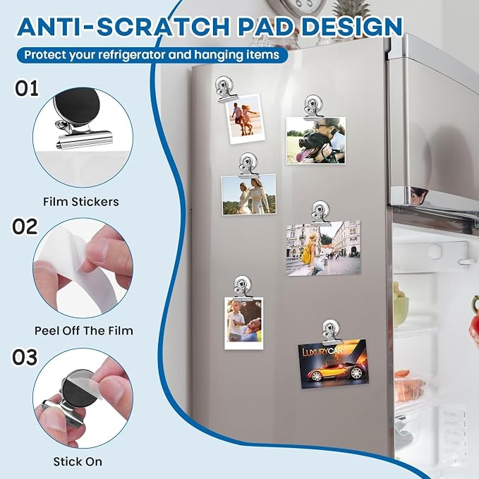 DIYMAG Magnetic Clips, 60 Pack Personalized Sculpture Photo Frame Collage - Image 4