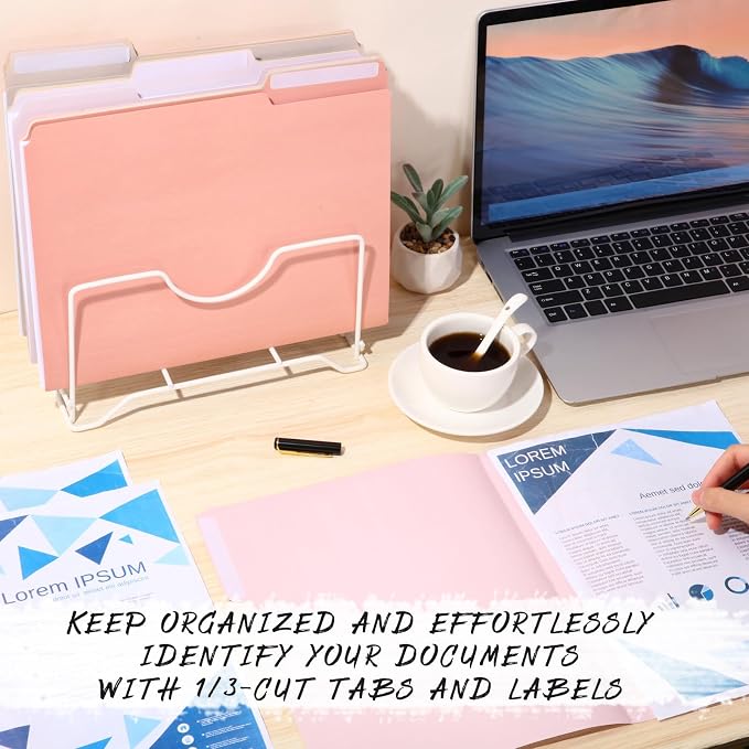 48 Pcs File Folders 9.5x11.6 Inch Manilla Folders Letter Size - Image 5
