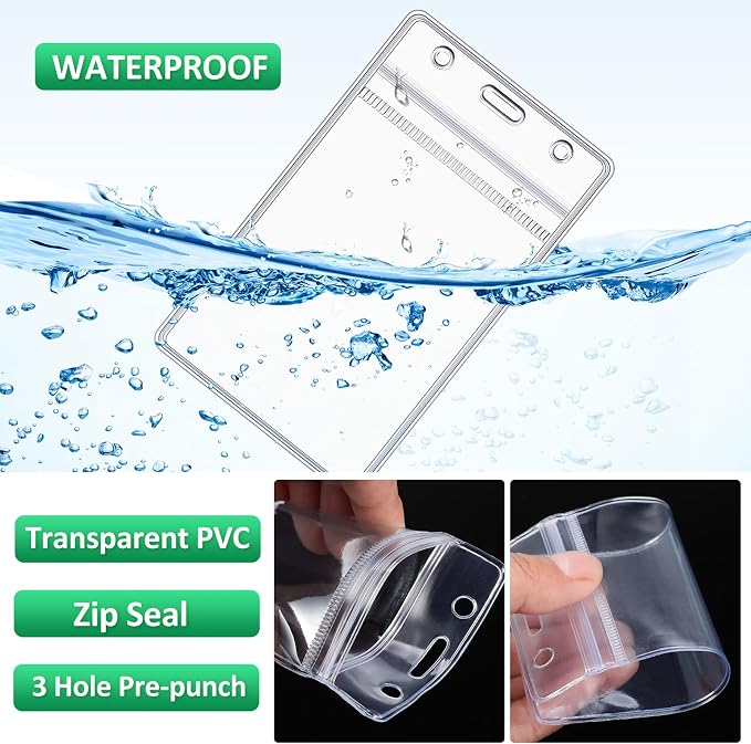 Marspark 100 Pcs ID Badge Holder - Image 3