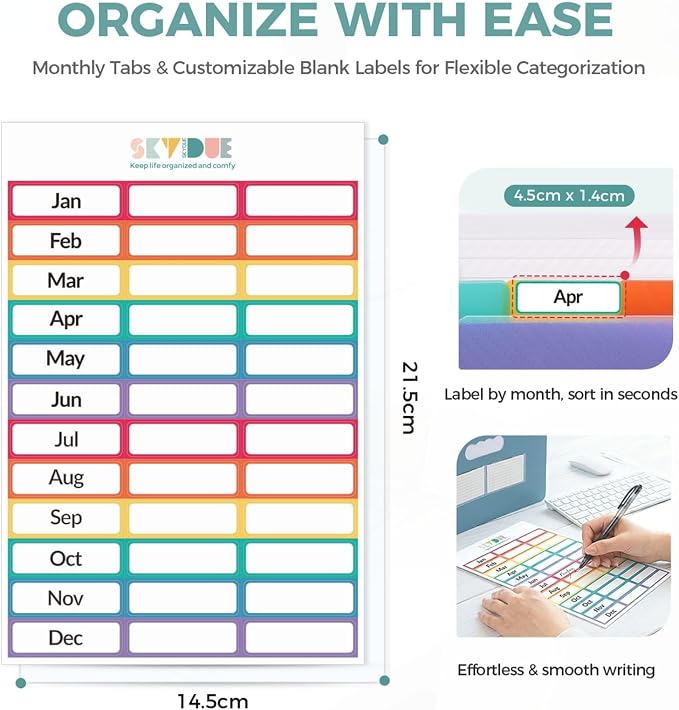 SKYDUE Accordion File Organizer, Expanding File Folder - Image 3