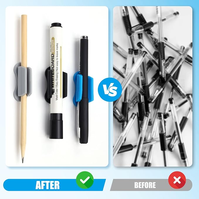 BOBOKA 20 Pack Upgraded Pencil Holder, Adhesive Pen Holder - Image 3